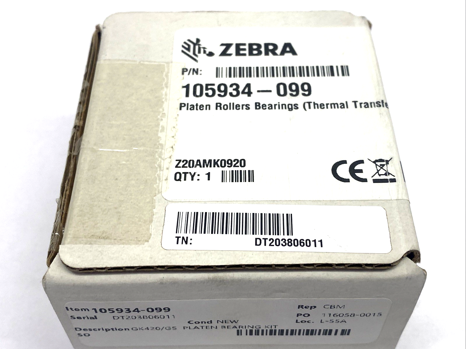 Zebra 105934-099 Platen Roller Bearings P1052901-001, P1052900-001 - Maverick Industrial Sales