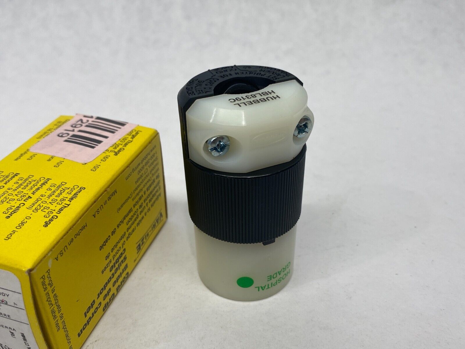 Hubbell HBL8319C Insulgrip Hospital Grade Outlet Receptacle Body 2-Pole 3-Wire - Maverick Industrial Sales