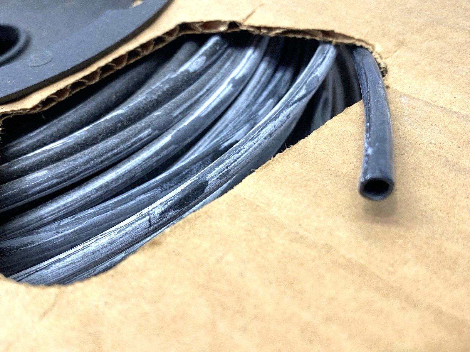 NB-3-025 | Parker Black Nylon Tubing .138" ID 3/16" OD SHELFWARE LOT OF 180' - New – Open box - Maverick Industrial Sales
