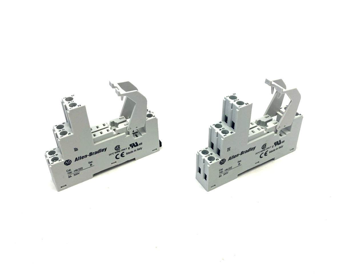 700-HN222 | Allen Bradley Ser. B 8 Blade 8A Screw Terminal Relay Socket LOT OF 2 - New – Open box - Maverick Industrial Sales