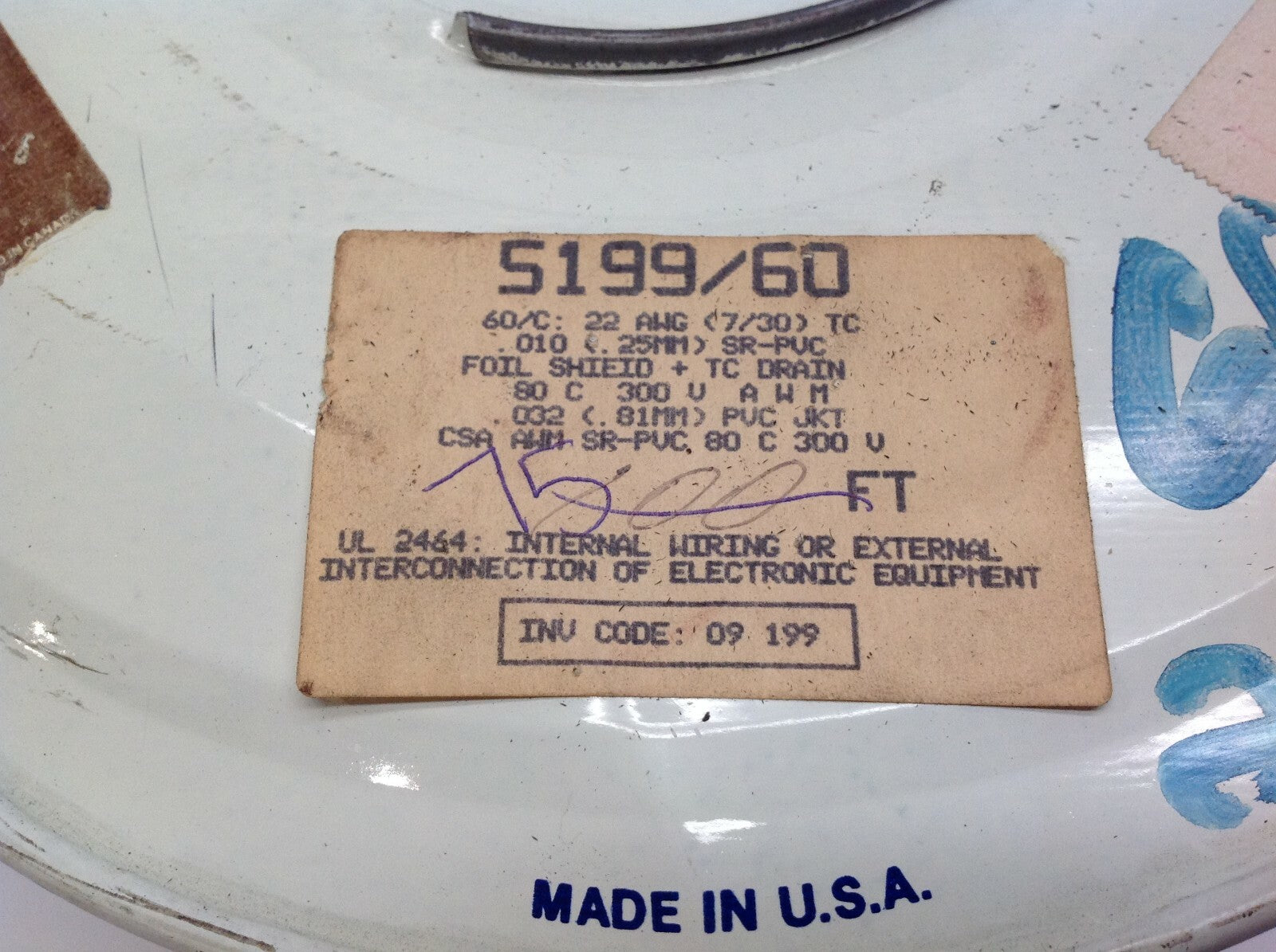 5199/60 | Alpha Wire XTRA-Guard 22AWG 60 Conductor Wire 75'ft Spool - New - Maverick Industrial Sales