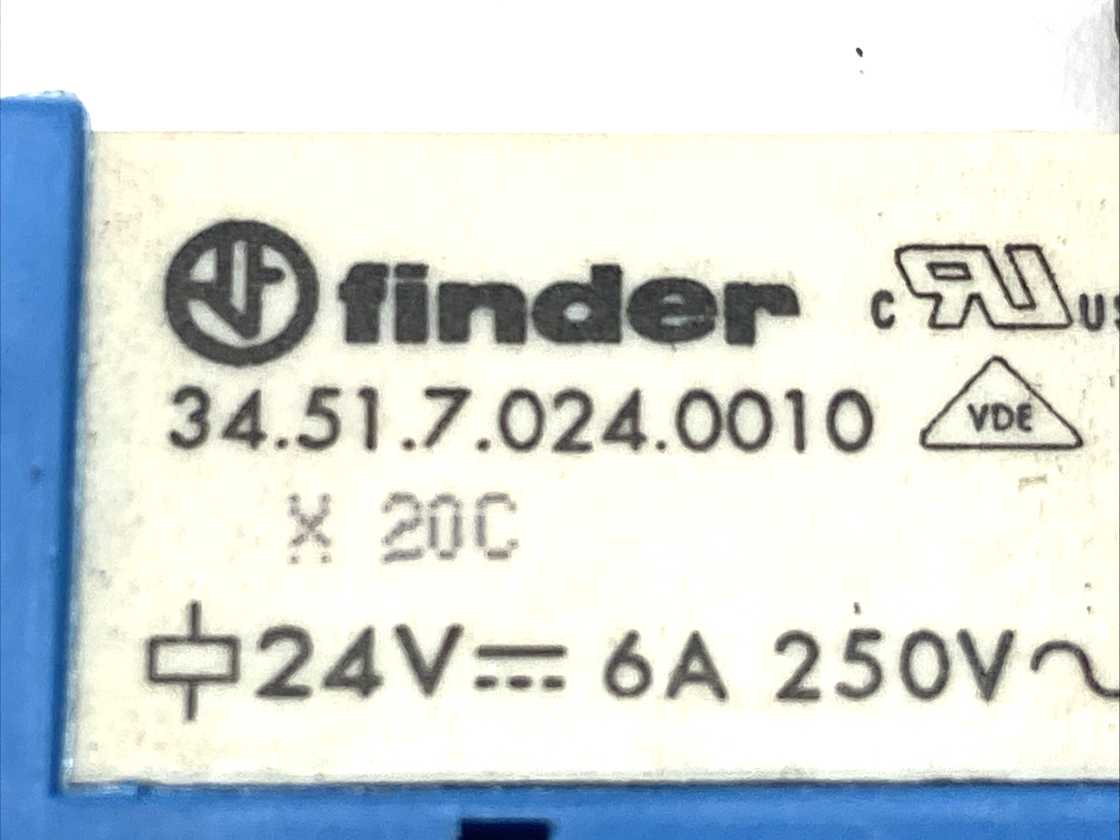 Finder 93.01.7.024 5 Pin Relay Socket w/ Power Relay 34.51.7.024.0010 LOT OF 3 - Maverick Industrial Sales