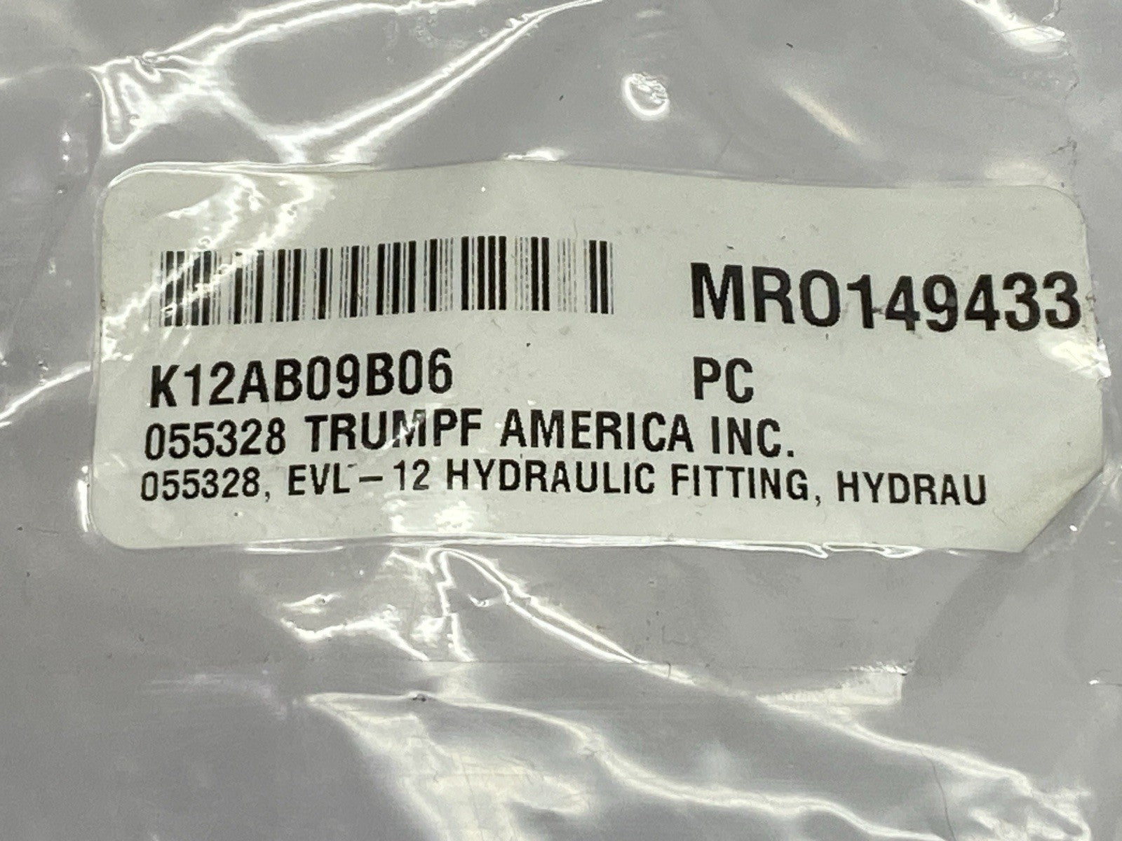 Trumpf 055328 Hydraulic Tee Fitting EVL-12 - Maverick Industrial Sales
