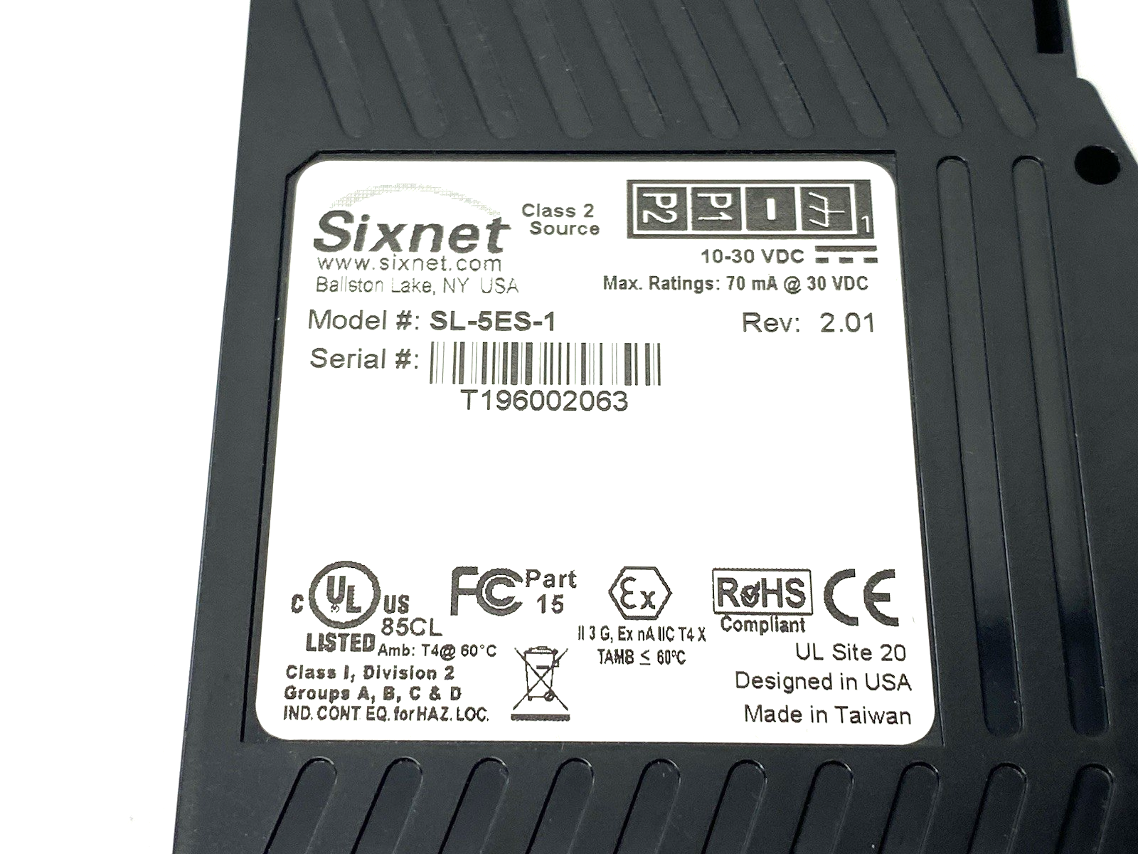 SL-5ES-1 | HMS Networks Sixnet® Unmanaged 5-port Industrial Ethernet Switch - Used - Maverick Industrial Sales