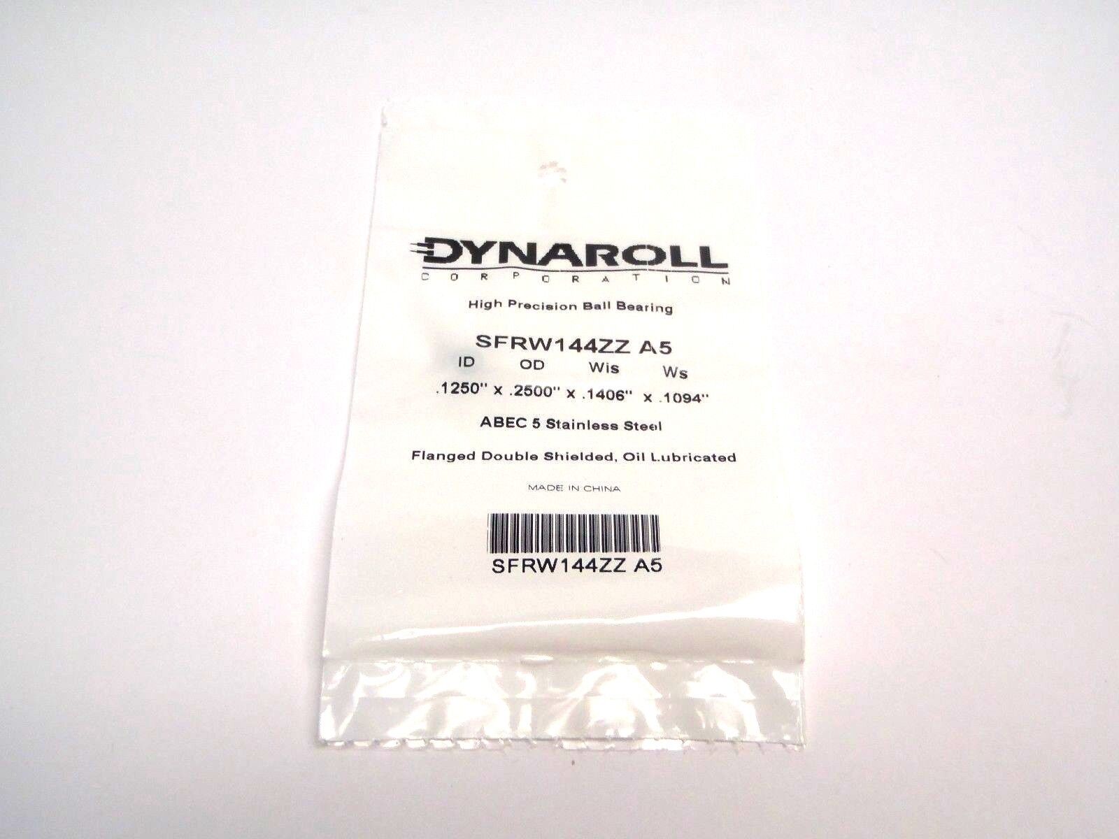 Dynaroll SFRW144ZZ A5 Ball Bearing ID.1250x OD.2500x WIS.1406x WS.1094 ABEC 5 - Maverick Industrial Sales