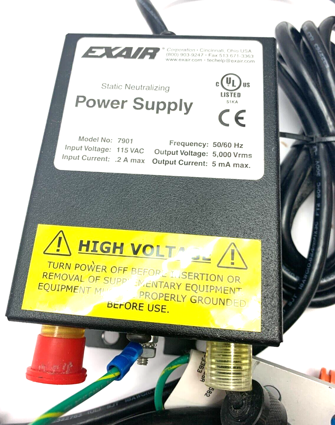 EXAIR 7901 Static Neutralizing Power Supply w/ Air Knife and Bar 50/60Hz - Maverick Industrial Sales