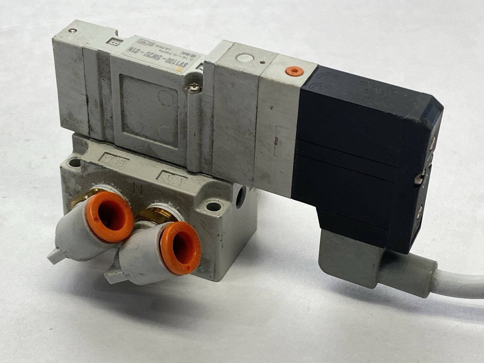 SMC SV1100-5W2U-01N 5‑Port Solenoid Valve 2‑Position Single 24VDC M12 4-Pin - Maverick Industrial Sales