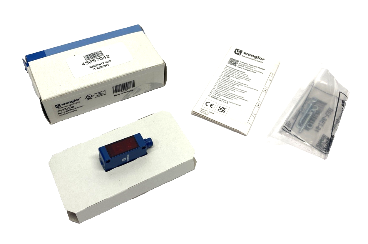 P1KL002 | Wenglor P1KL0010-42C4-111680-ZJ-YA2 Retro-Reflex Sensor, Universal - New – Open box - Maverick Industrial Sales
