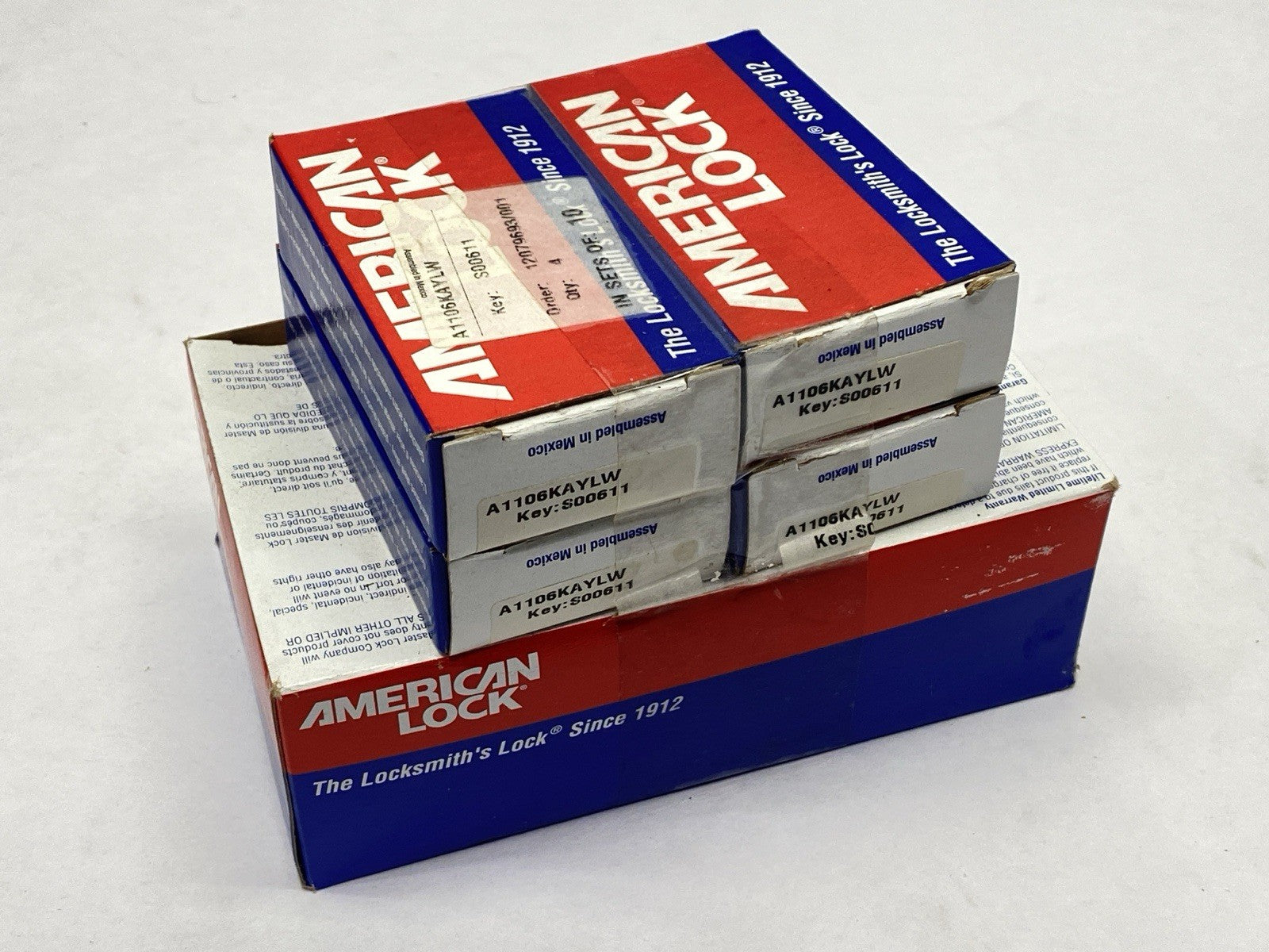 A1106KAYLW | American Lock Lockout Padlock Yellow Key S00611 LOT OF 10 - New - Maverick Industrial Sales