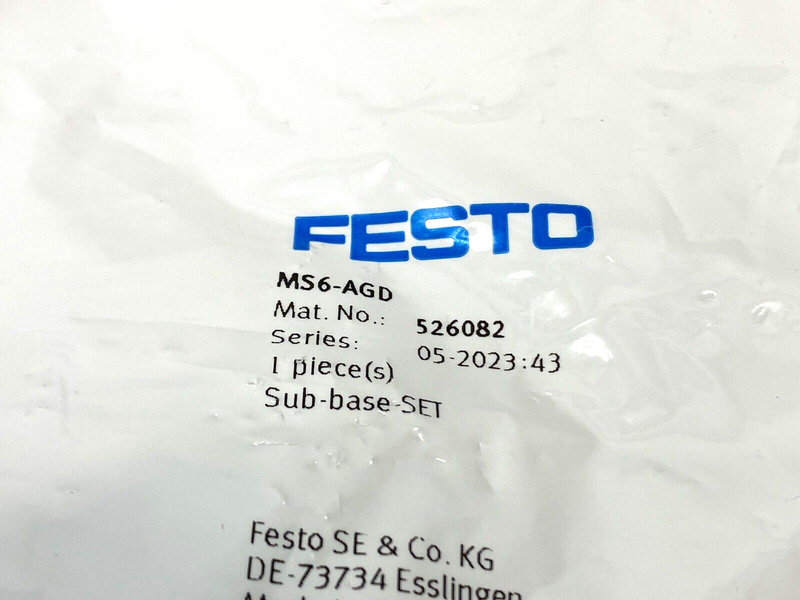 Festo MS6-AGD Sub-Base-Set 526082 - Maverick Industrial Sales