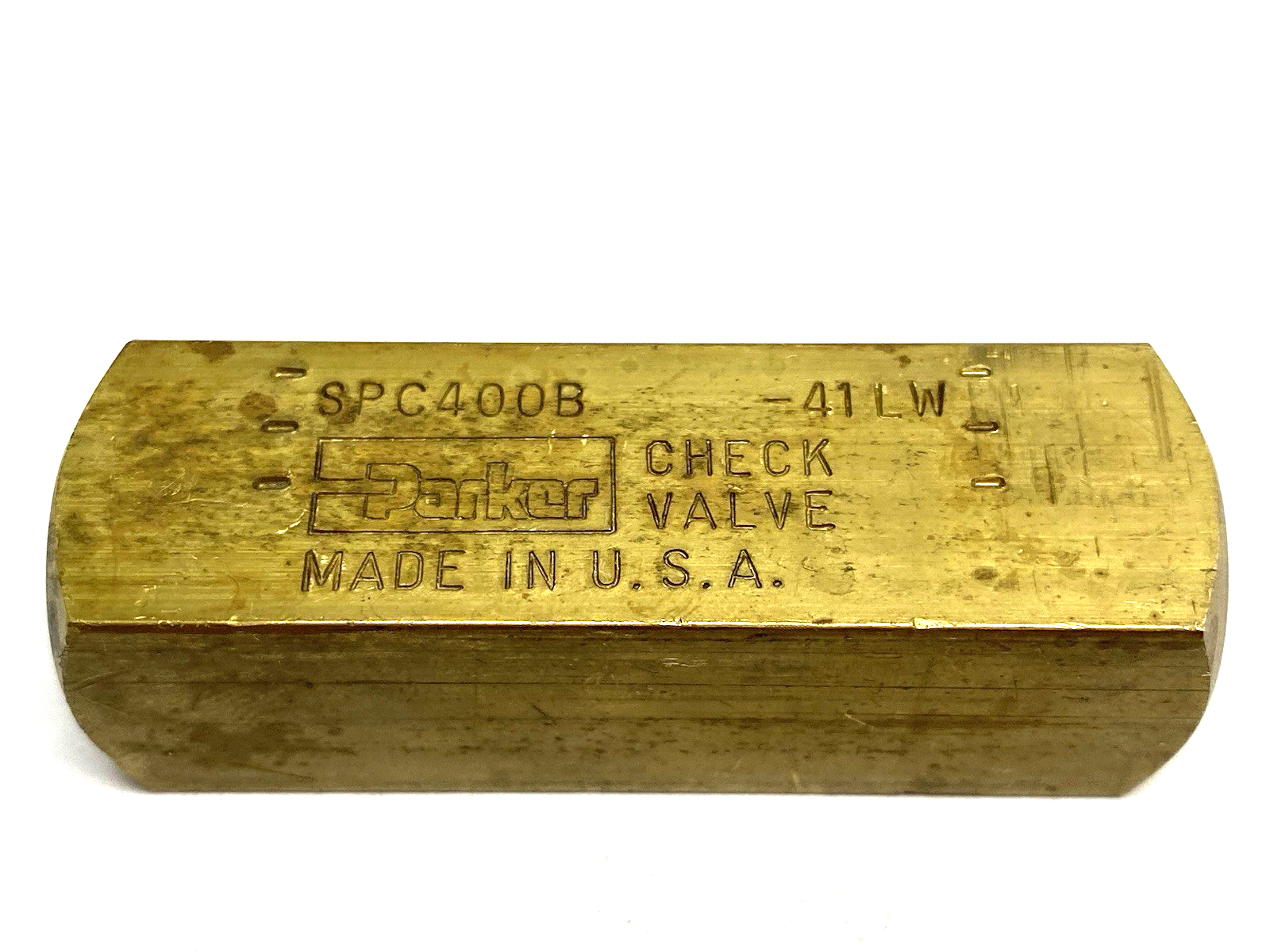 SPC400B | Parker Colorflow Inline Check Valve Brass, Hydraulic, 2000psi - Used - Maverick Industrial Sales