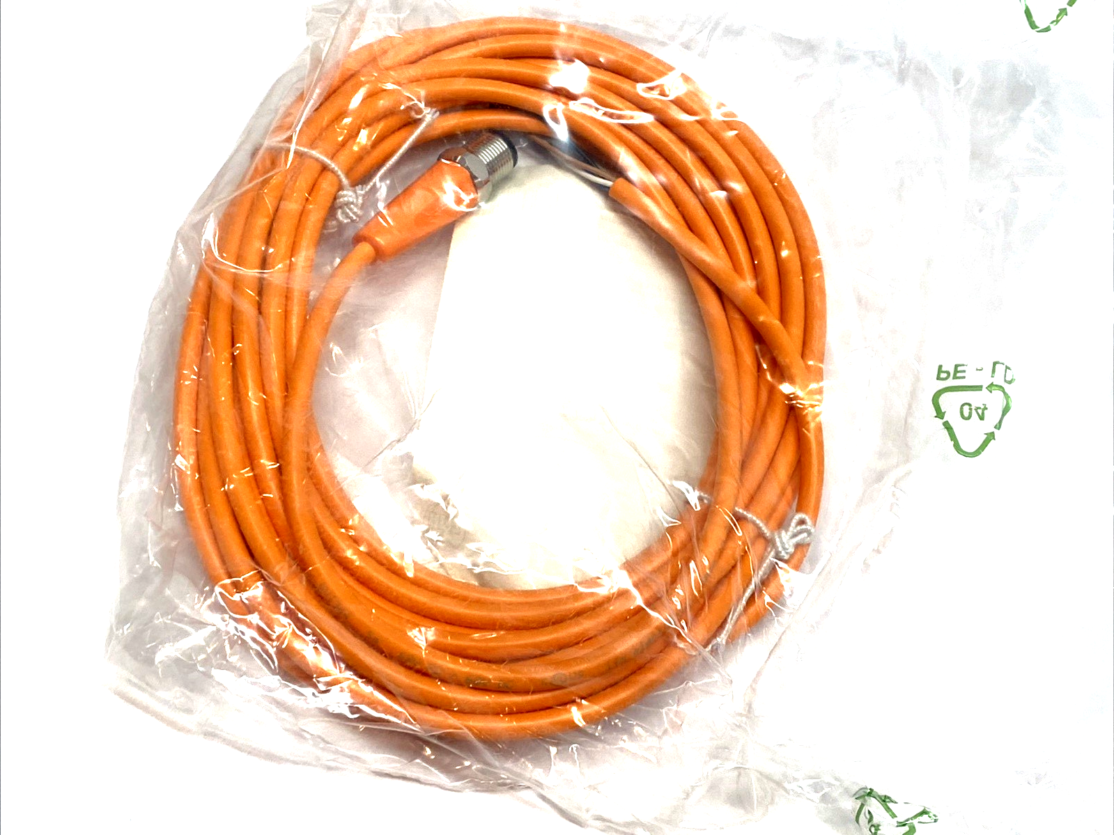 EVT344 | IFM M12 Male Cordset 5m PVC Orange IP69K - New - Maverick Industrial Sales