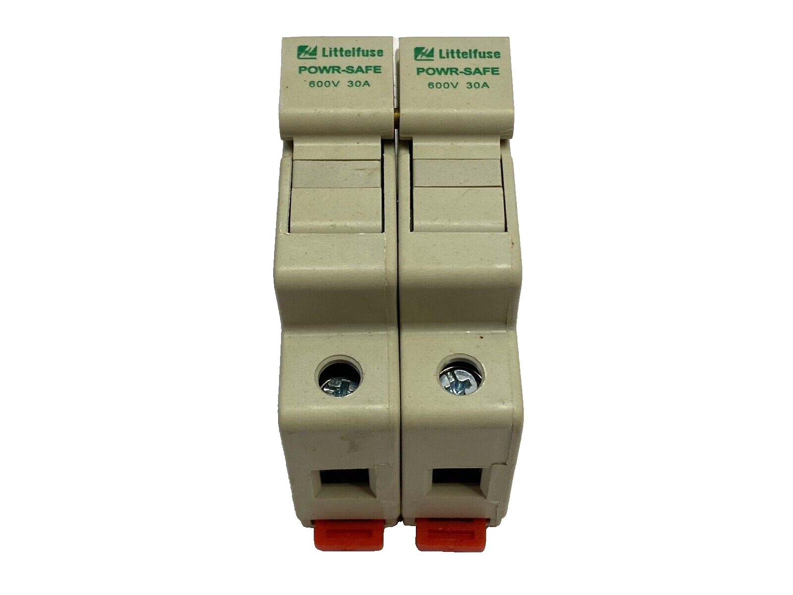 Littlefuse LSPC CH Fuse Holder 2-Pole w/ Fuses 600V 30A LOT OF 2 - Maverick Industrial Sales