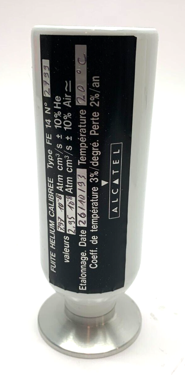 Alcatel 2799 Type FE 14 N Helium Calibrated Leak - Maverick Industrial Sales
