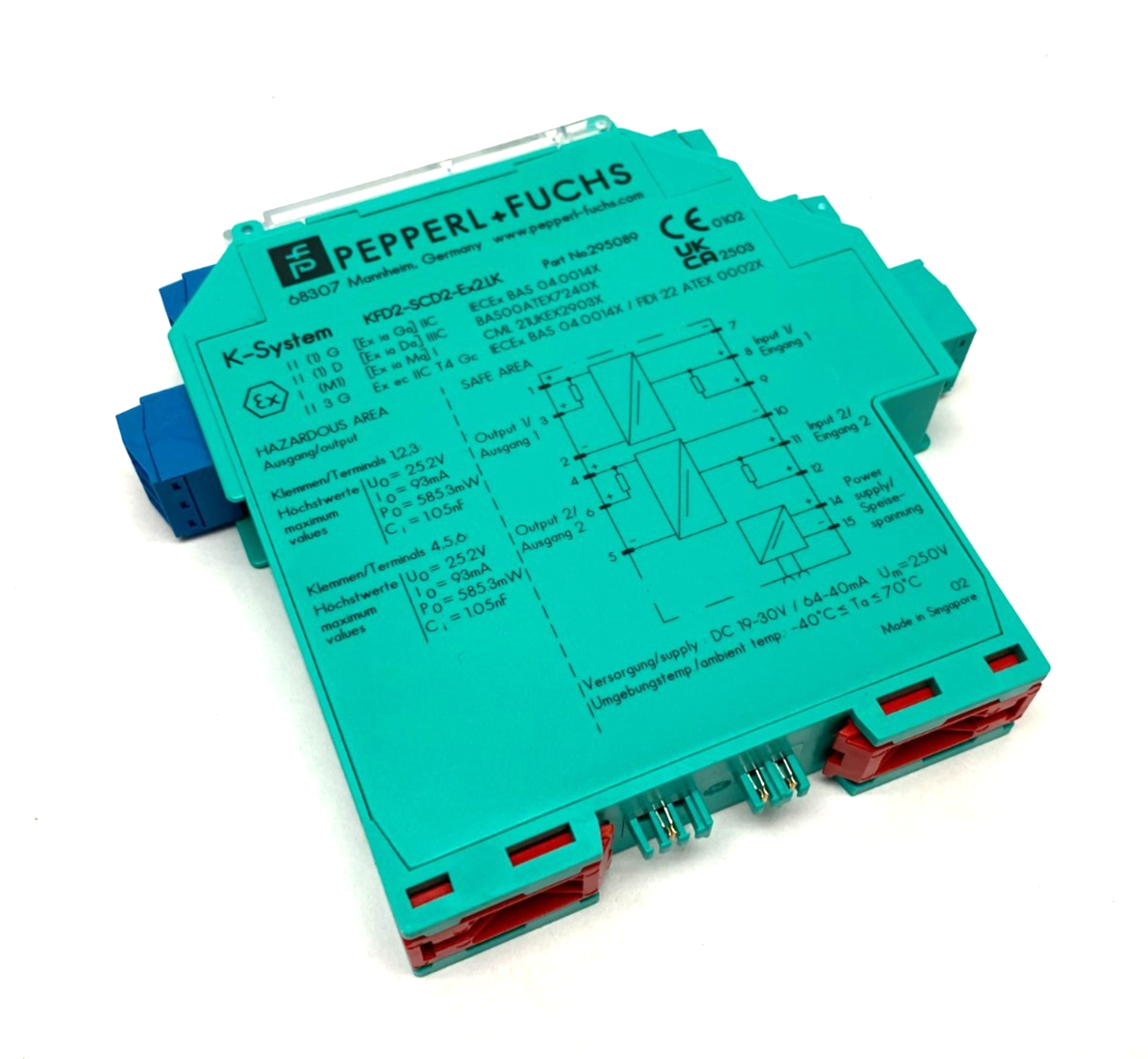 295089 | Pepperl+Fuchs K-System SMART Current Driver 2-Channel KFD2-SCD2-Ex2.LK - New – Open box - Maverick Industrial Sales