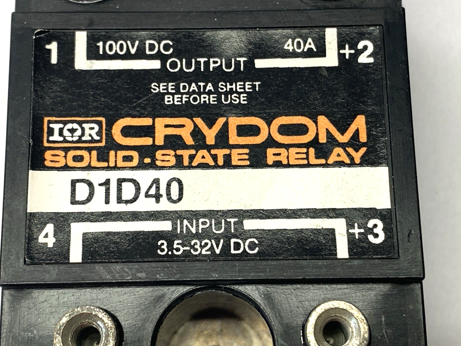 Crydom D1D40 Solid State Relay 40A LOT OF 2 - Maverick Industrial Sales