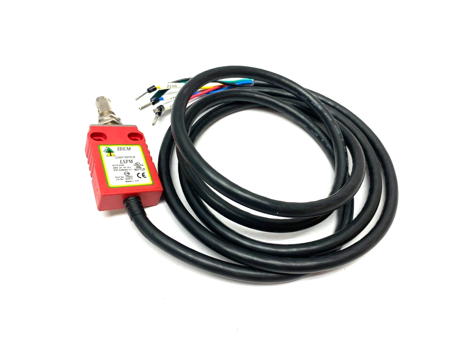 LSPM,170022 | IDEM LSPM Roller Limit Switch 240V AC15 A300 170022 - New – Open box - Maverick Industrial Sales