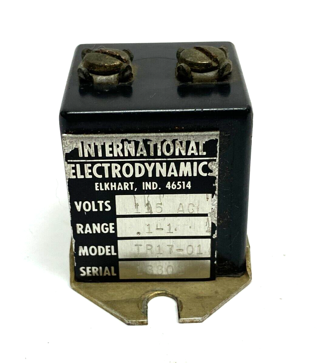 International Electrodynamics TR17-01 Time Delay Relay 2-Pole 115VAC 0.1-1 Range - Maverick Industrial Sales