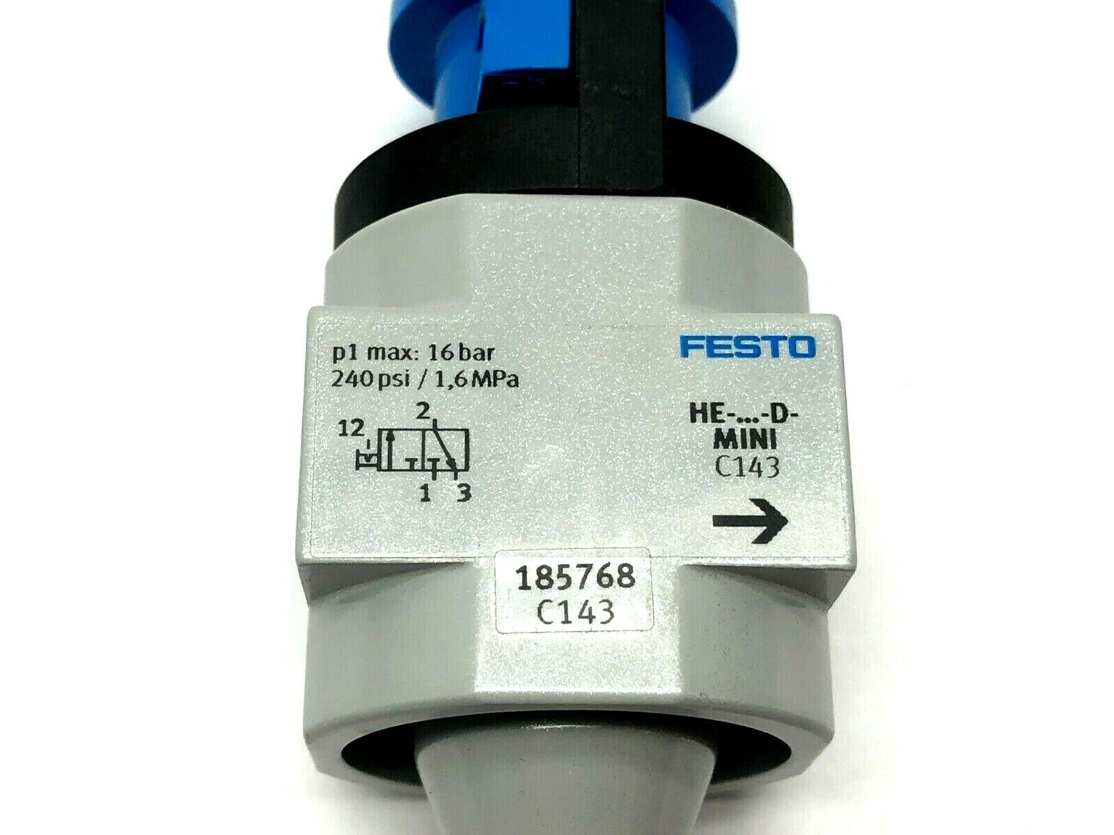 Festo HE-3/8-D-MINI-NPT Shut Off Valve 173894 - Maverick Industrial Sales