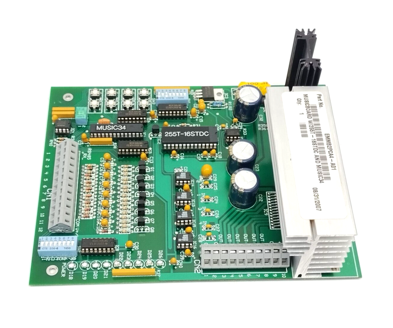 Electro-Matic EMMB2PCA4-A01 MUSIC23.PCB Ver. 1 Music Board 255T-16STDC MUSIC34 - Maverick Industrial Sales