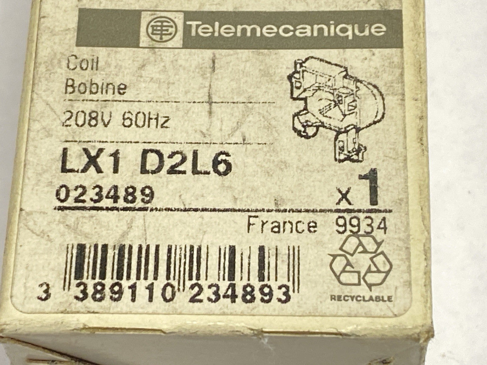 Telemecanique LX1D2L6 Coil 208V 60Hz - Maverick Industrial Sales