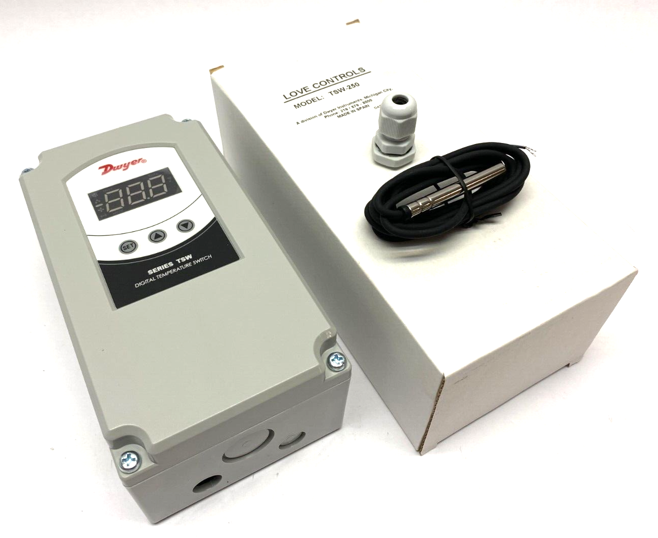 Dwyer Instruments TSW-250 Digital Dual-Stage Temperature Switch - Maverick Industrial Sales