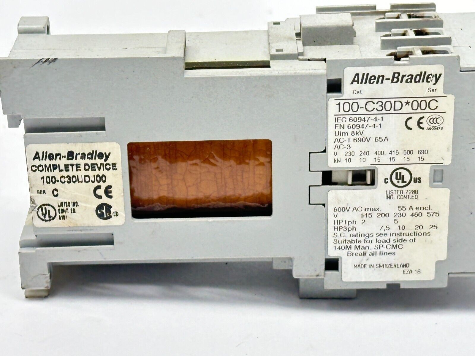 Allen Bradley 100-C30UDJ00 Ser C Contactor 24VDC Coil 55A 600VAC 3-Pole - Maverick Industrial Sales