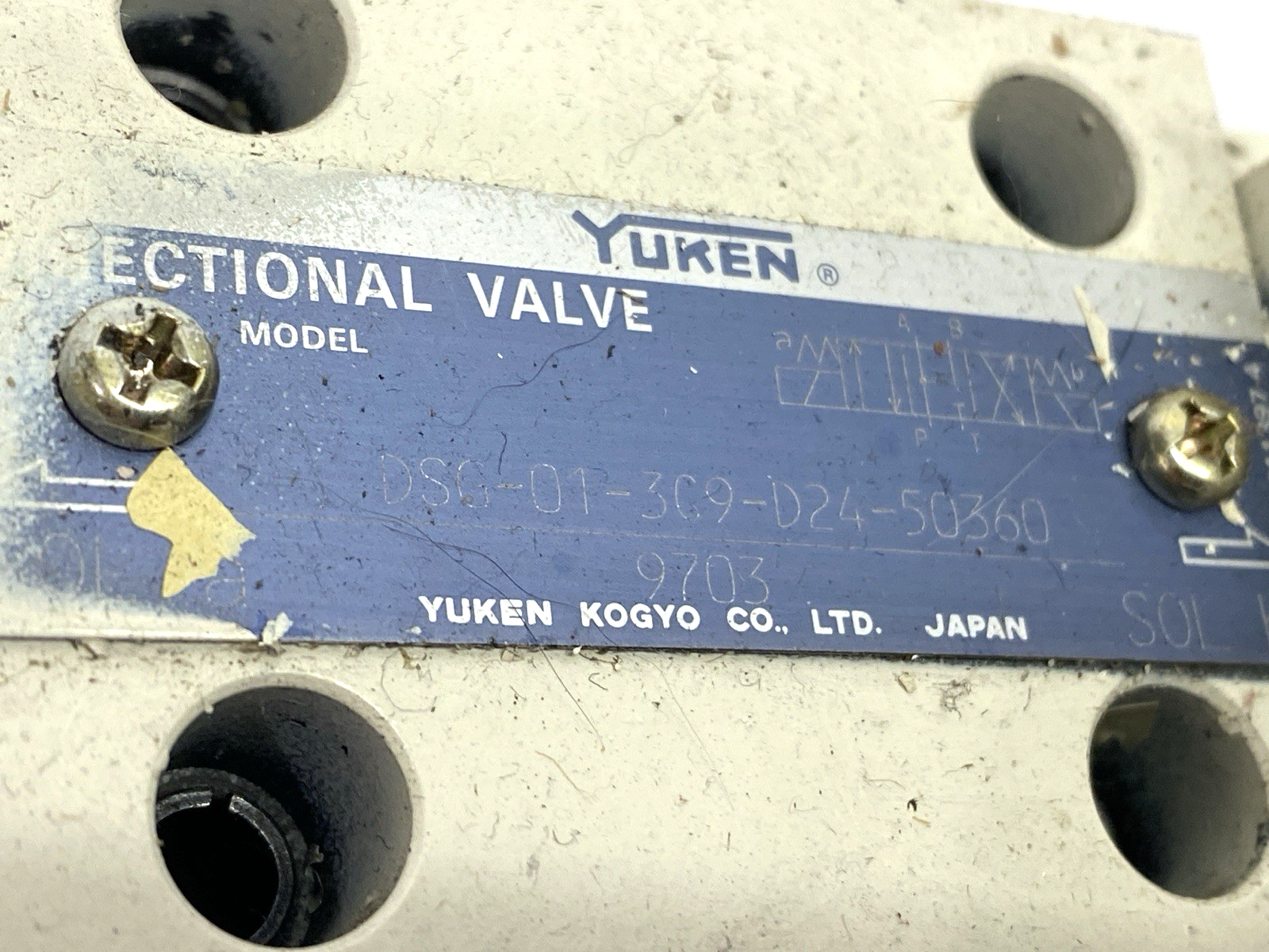 Yuken DSG-01-3C9-D24-50360 Solenoid Directional Control Valve - Maverick Industrial Sales