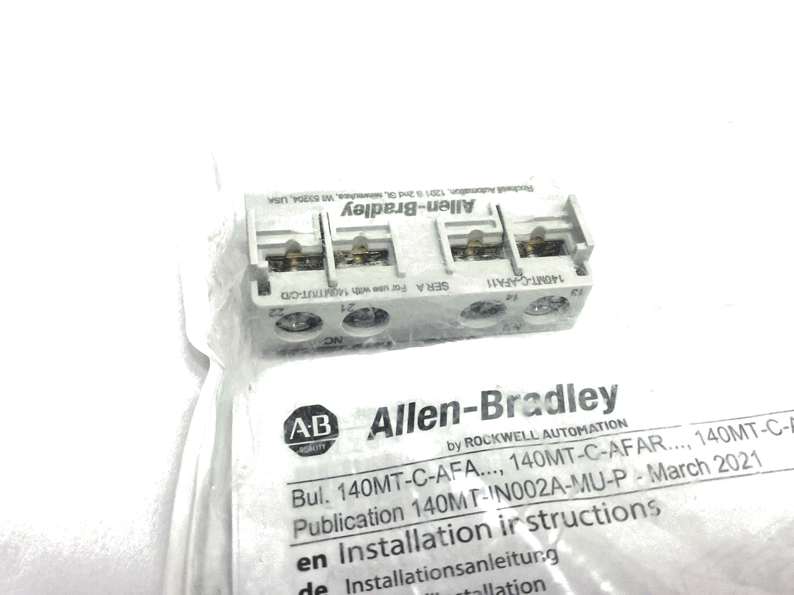 140MT-C-AFA11 | Allen Bradley Ser. A Auxiliary Contact - New - Maverick Industrial Sales