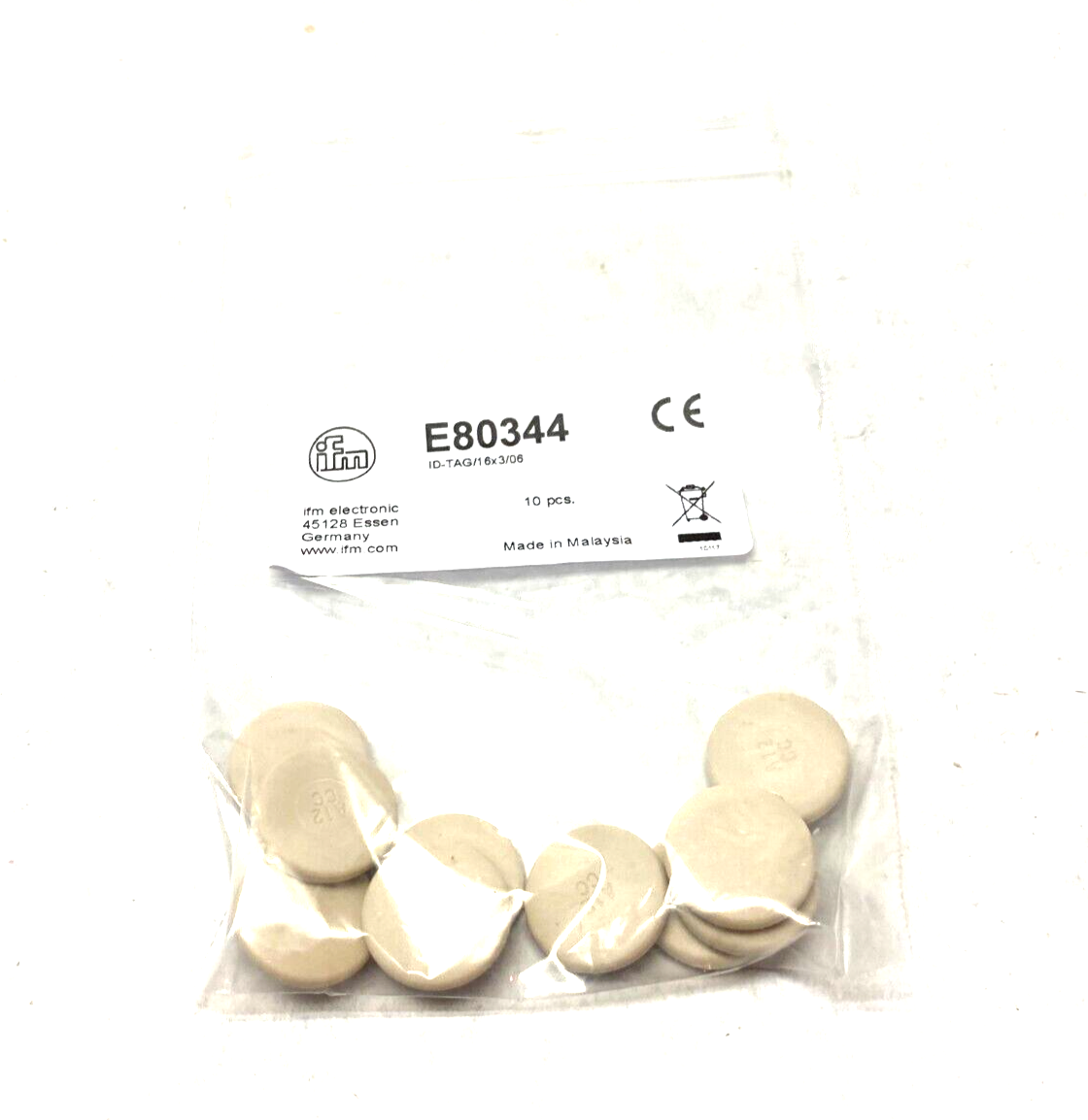 Ifm E80344 RFID Tag Package of 10 ID-TAG/16X3/06 - Maverick Industrial Sales