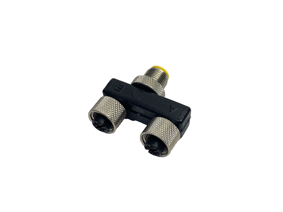 ASBS 2 M12-S2326,ASBS 2-M12-S2326,600000113 | Lumberg ASBS 2 M12-S2326 Splitter Connector 4-Pin M12 Female x2 To 4-Pin Male - New – Open box - Maverick Industrial Sales