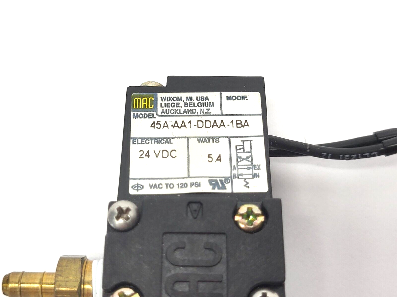 MAC Valves 45A-AA1-DDAA-1BA Solenoid Valve 24VDC 5.4W - Maverick Industrial Sales