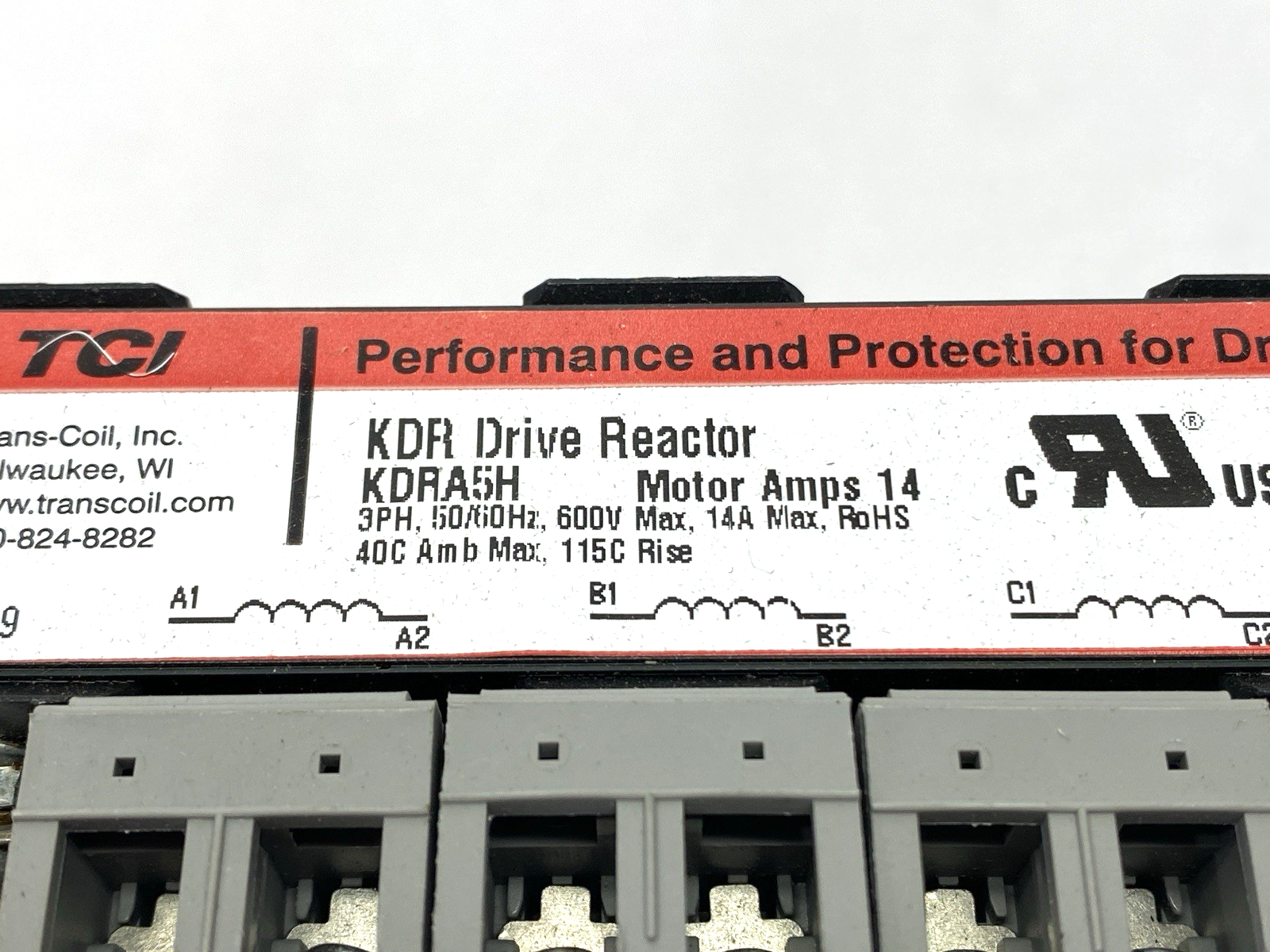 TCI KDRA5H KDR Drive Reactor 3-Phase 600V 14A - Maverick Industrial Sales