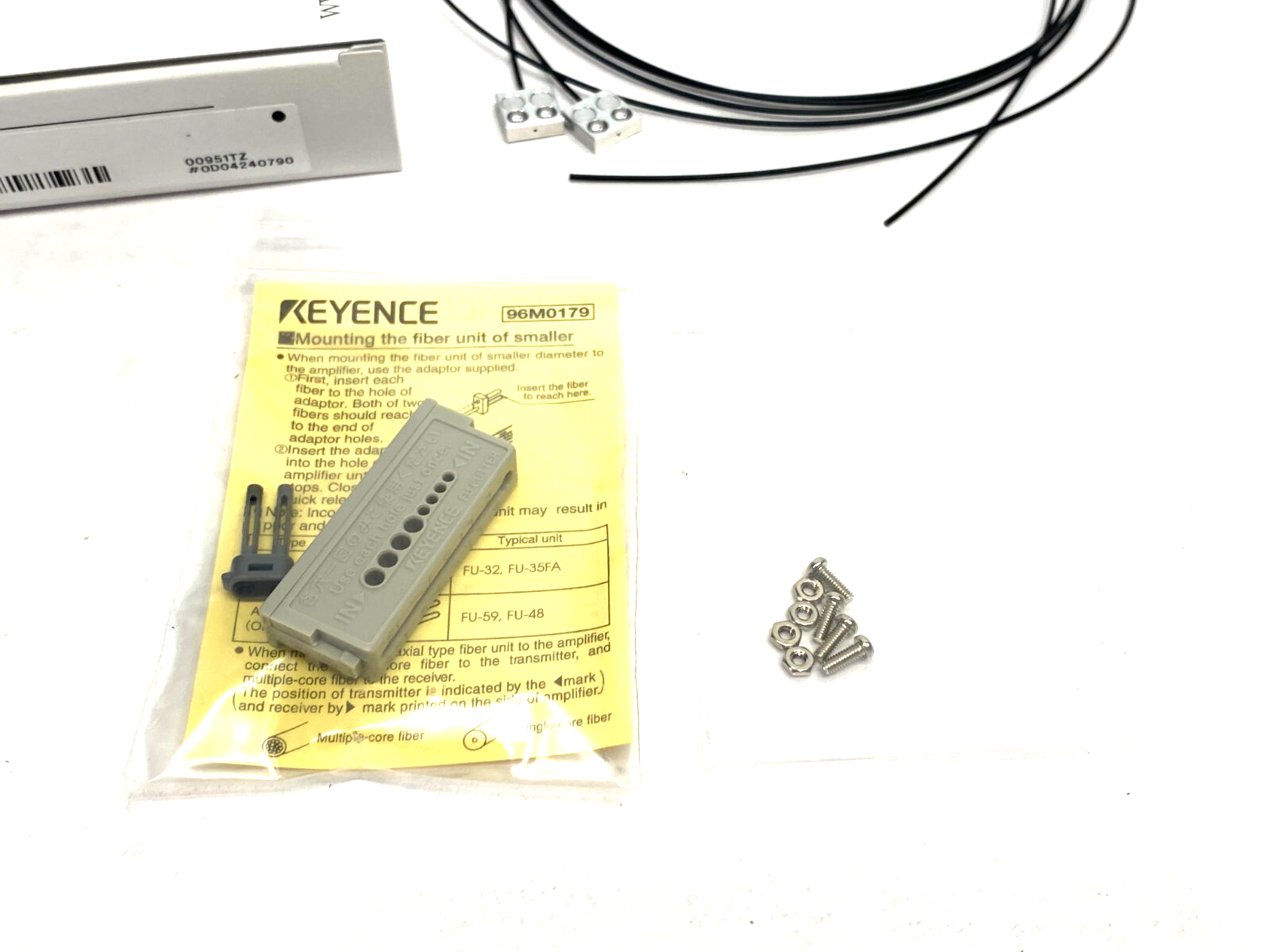 Keyence FU-51TZ Transmissive Fiber Optic Unit Thru-Beam Type - Maverick Industrial Sales