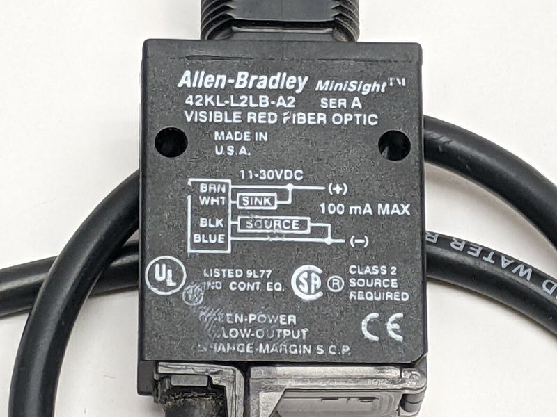 Allen Bradley 42KL-L2LB-A2 Photoelectric Sensor MiniSight Visible Red Fiber Opti - Maverick Industrial Sales