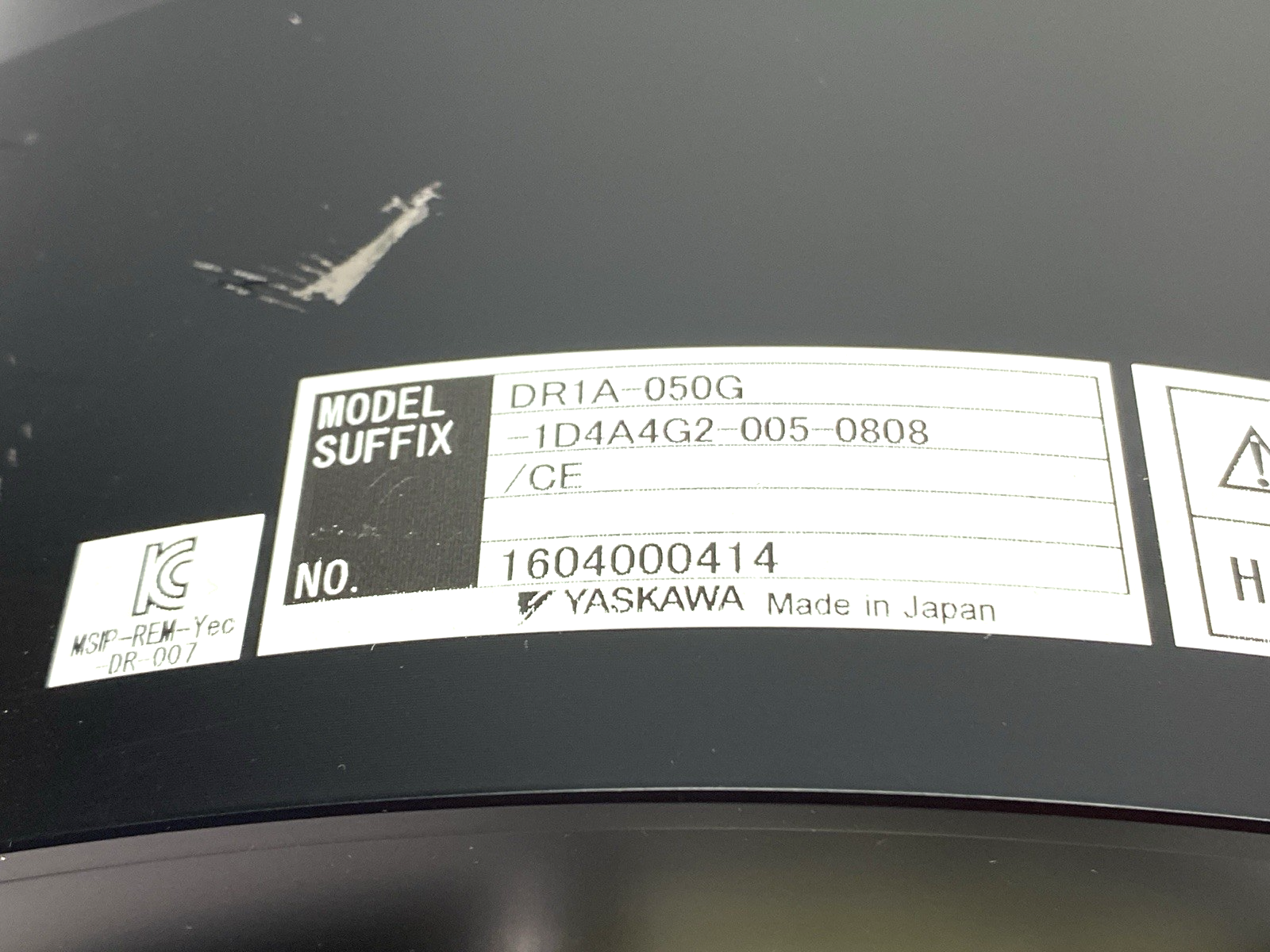 Yaskawa DR1A-050G-1D4A4G2-005-0808 Direct Drive AC Servo Motor - Maverick Industrial Sales