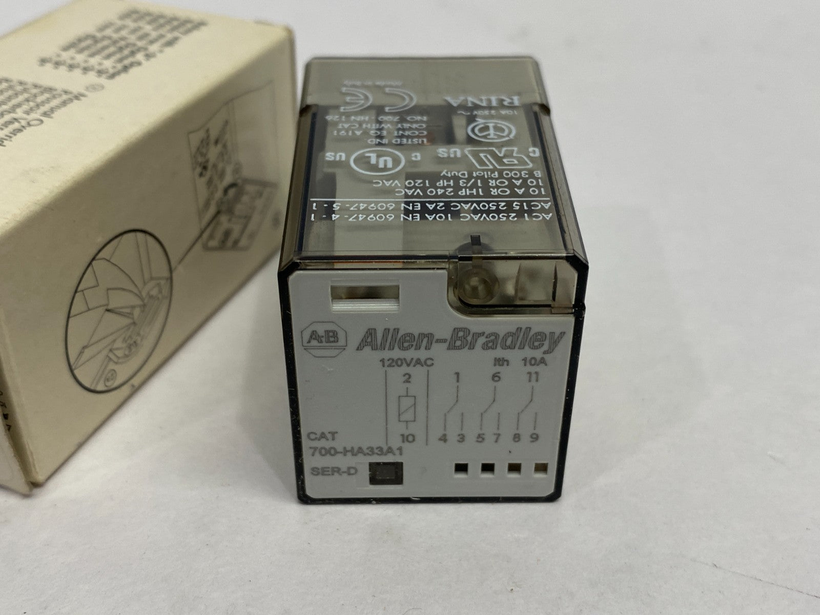 Allen Bradley 700-HA33A1 Ser. D Direct Plug-In Relay 10A 3 C/O 120VAC - Maverick Industrial Sales