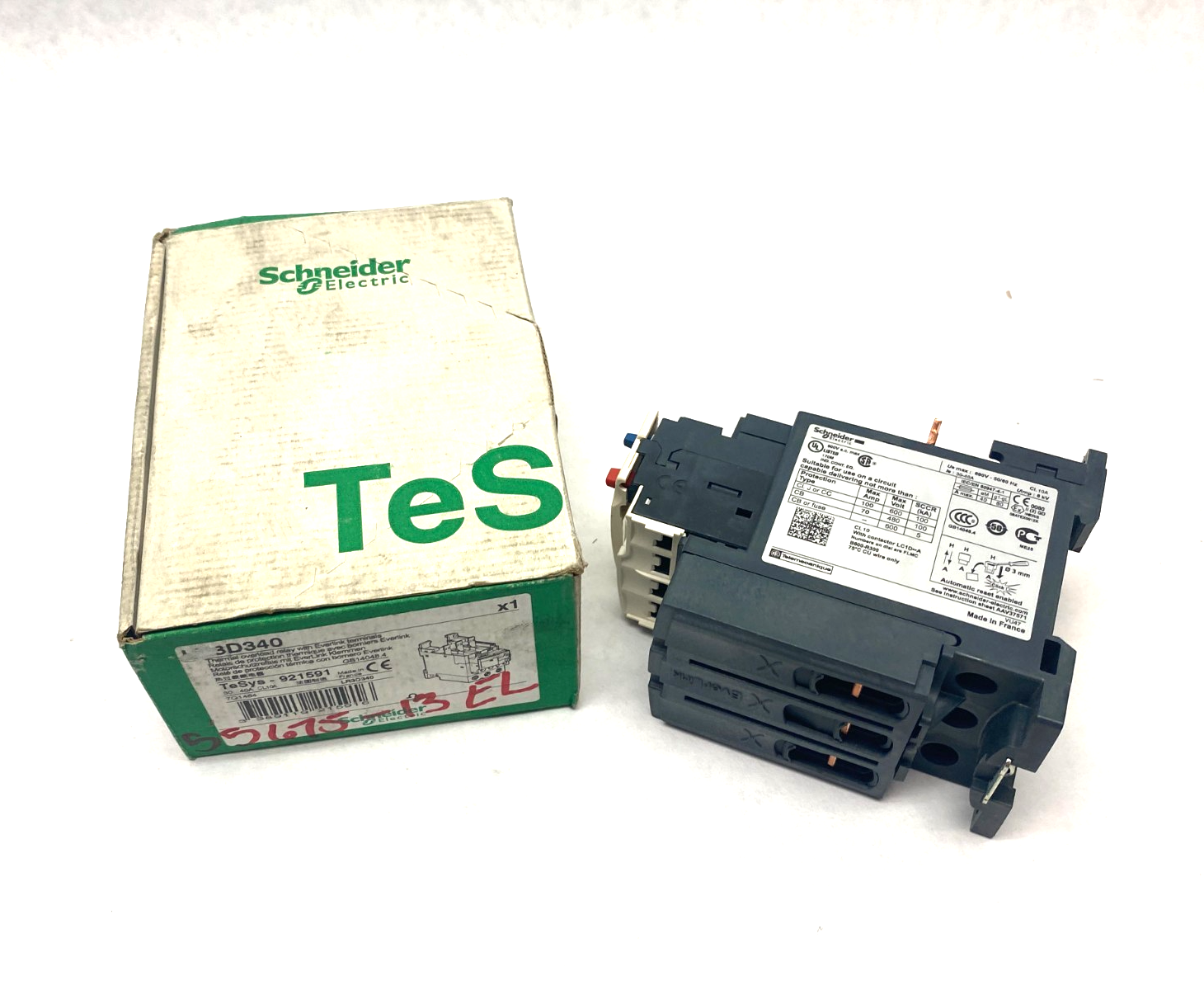 Schneider Electric LR3D340 TeSys Deca Thermal Overload Relay 921591 - Maverick Industrial Sales
