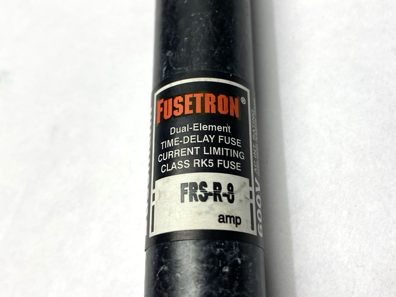 Fusetron FRS-R-8 Time-Delay Current Limiting Fuse Class RK5 600V 8A SHELFWARE - Maverick Industrial Sales