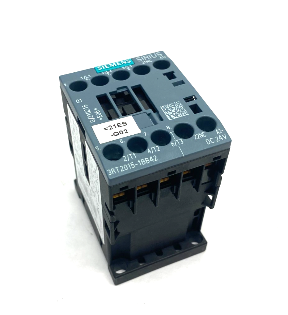 Siemens 3RT2015-1BB42 SIRIUS Power Contactor AC3:3KW 1NC DC24V - Maverick Industrial Sales