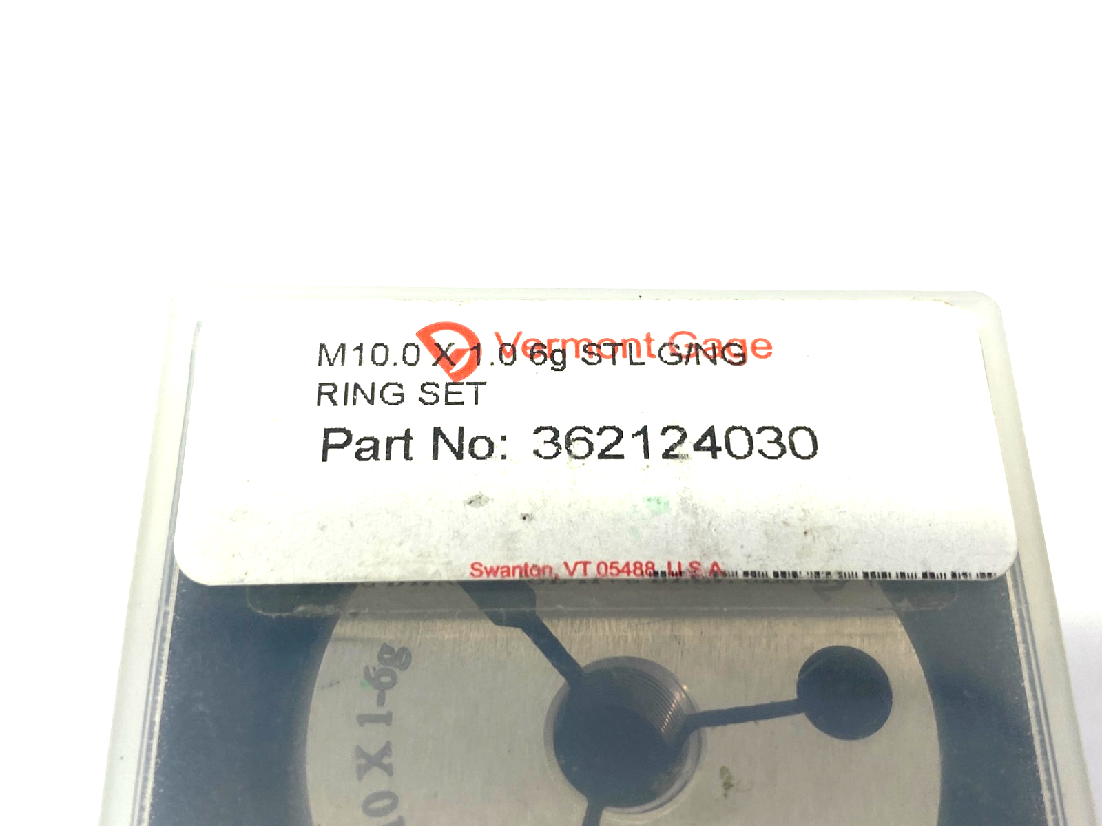 Vermont Gage 362124030 Threaded Ring Gauge Set M10x1 6G - Maverick Industrial Sales