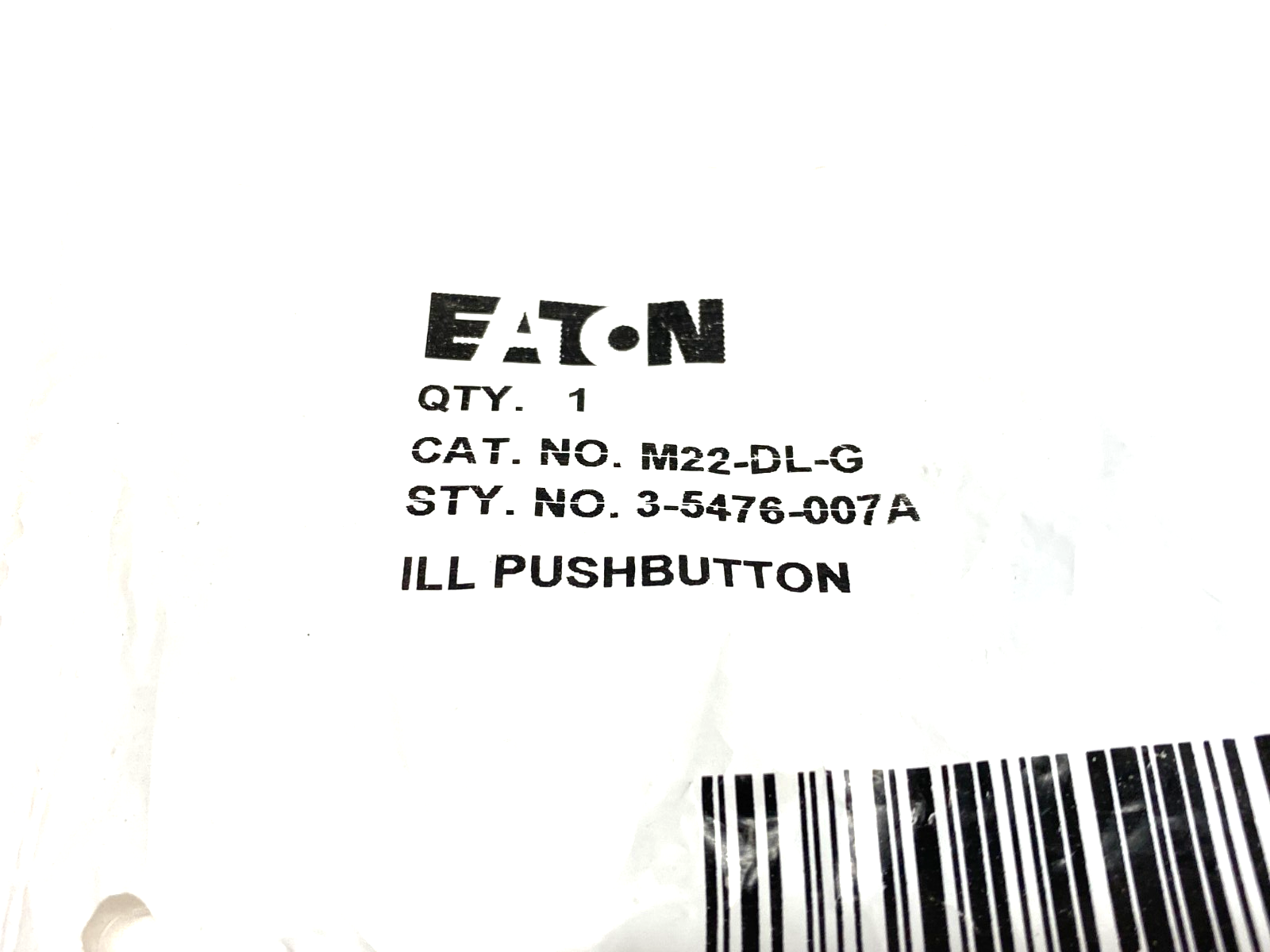 Eaton M22-DL-G Flush Head Illuminated Pushbutton Green - Maverick Industrial Sales