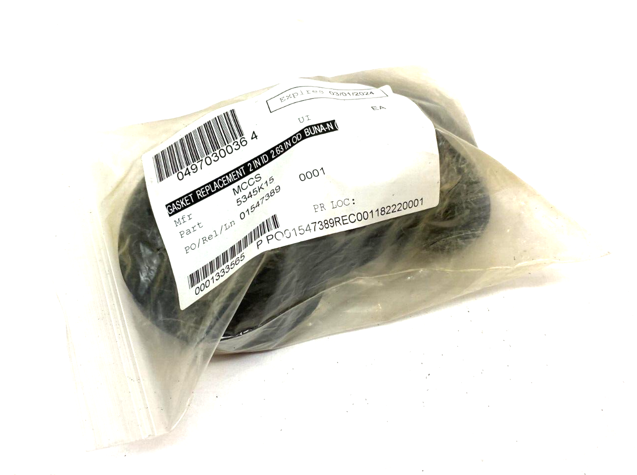 5345K15 Oil-Resistant Buna-N Gasket for Hose Couplings 2" ID 2.63" OD PKG OF 10 - Maverick Industrial Sales