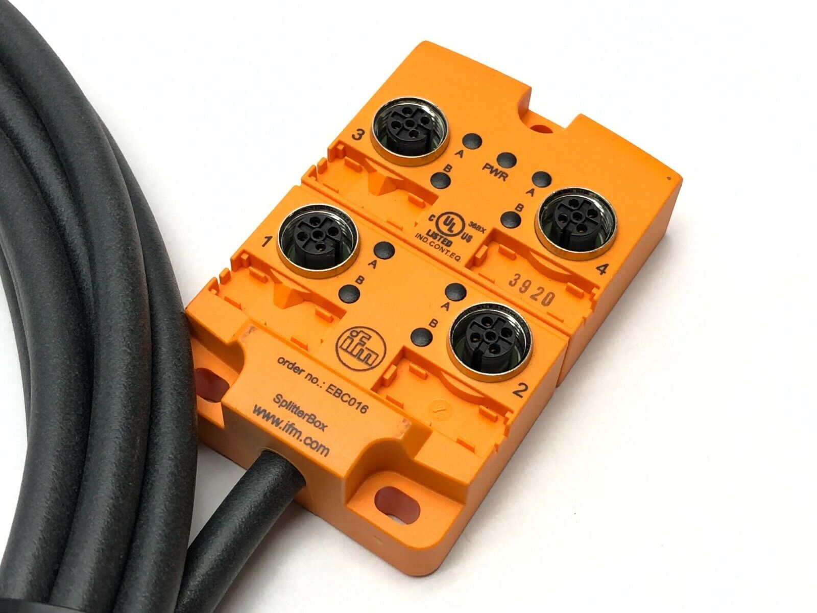 EBC016 | IFM EBC016 Wiring Block 5m Cable M12 ZDO4H059MSS0005H11
