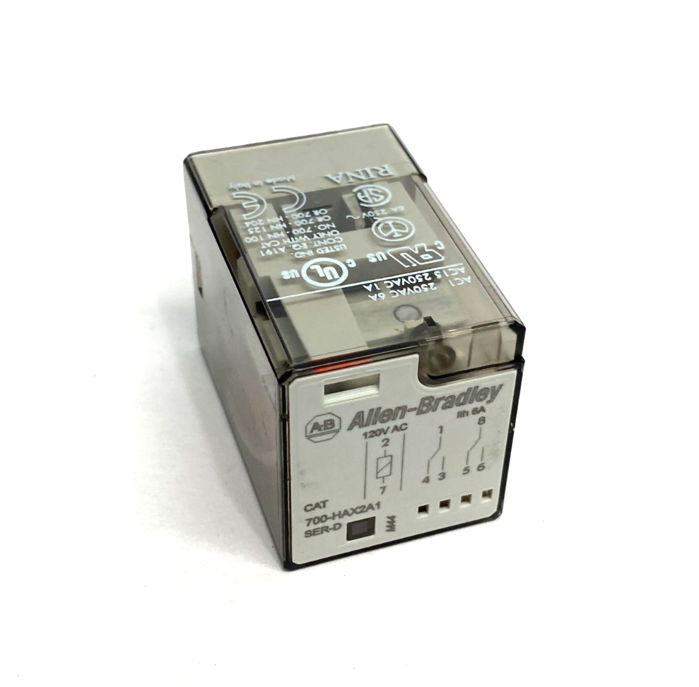 Allen Bradley 700-HAX2A1 Ser. D Direct Plug-In Relay 8-Pin - Maverick Industrial Sales