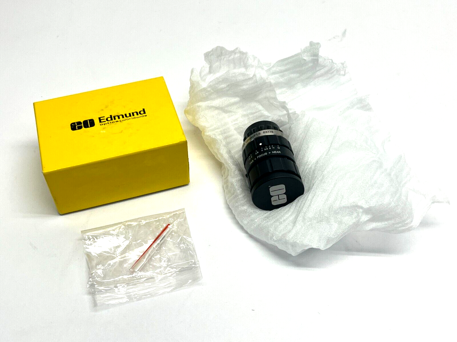 Edmund Optics LEC 63778 12mm, 400-2000mm Primary WD, HR Lens w/ Screw - Maverick Industrial Sales