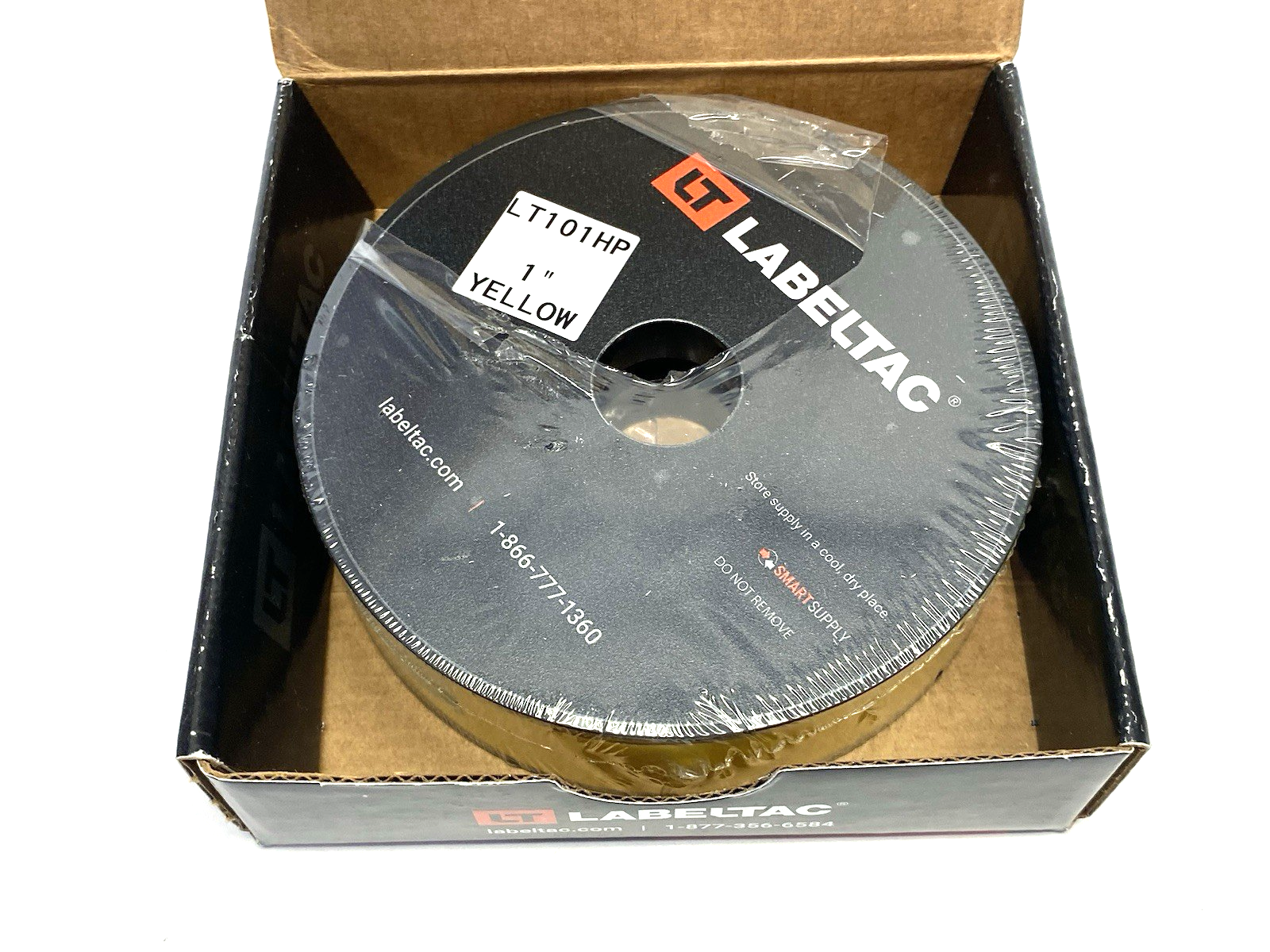 LT101HP | LabelTac Pro Model High Perf. 10 Year Vinyl Label 1" x 150' /Roll Yellow - New – Open box - Maverick Industrial Sales