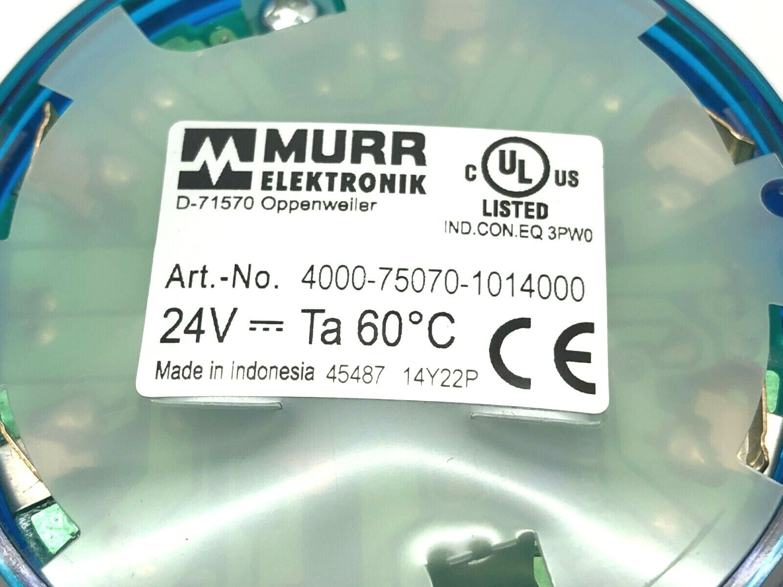 Murr Elektronik 4000-75070-1014000 LED Stack Light Blue 24VDC - Maverick Industrial Sales