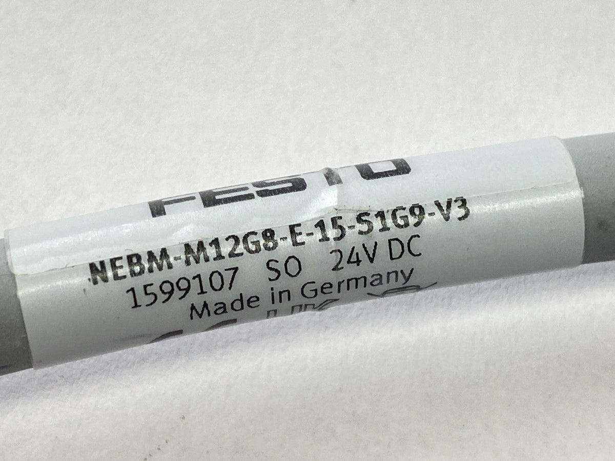 Festo NEBM-M12G8-E-15-S1G9-V3 Encoder Cable 15m 1599107 - Maverick Industrial Sales