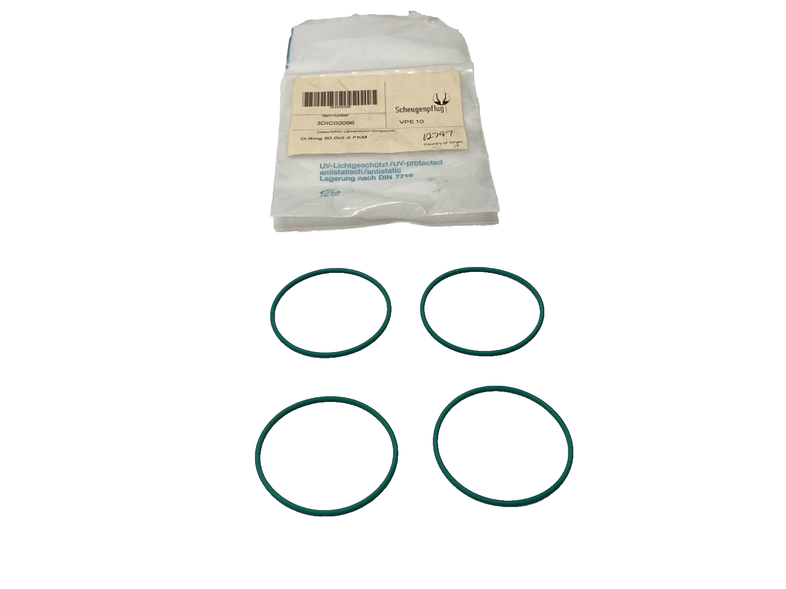 Scheugenpflug 3DIC02096 O-Ring 50mm X 2mm FKM LOT OF 14 - Maverick Industrial Sales